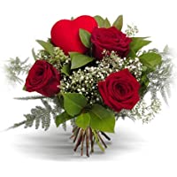 Ramo 3 rosas rojas - Flores naturales a domicilio en 24h - Flores frescas - Regalo ENAMORADOS día de San Valentín con…